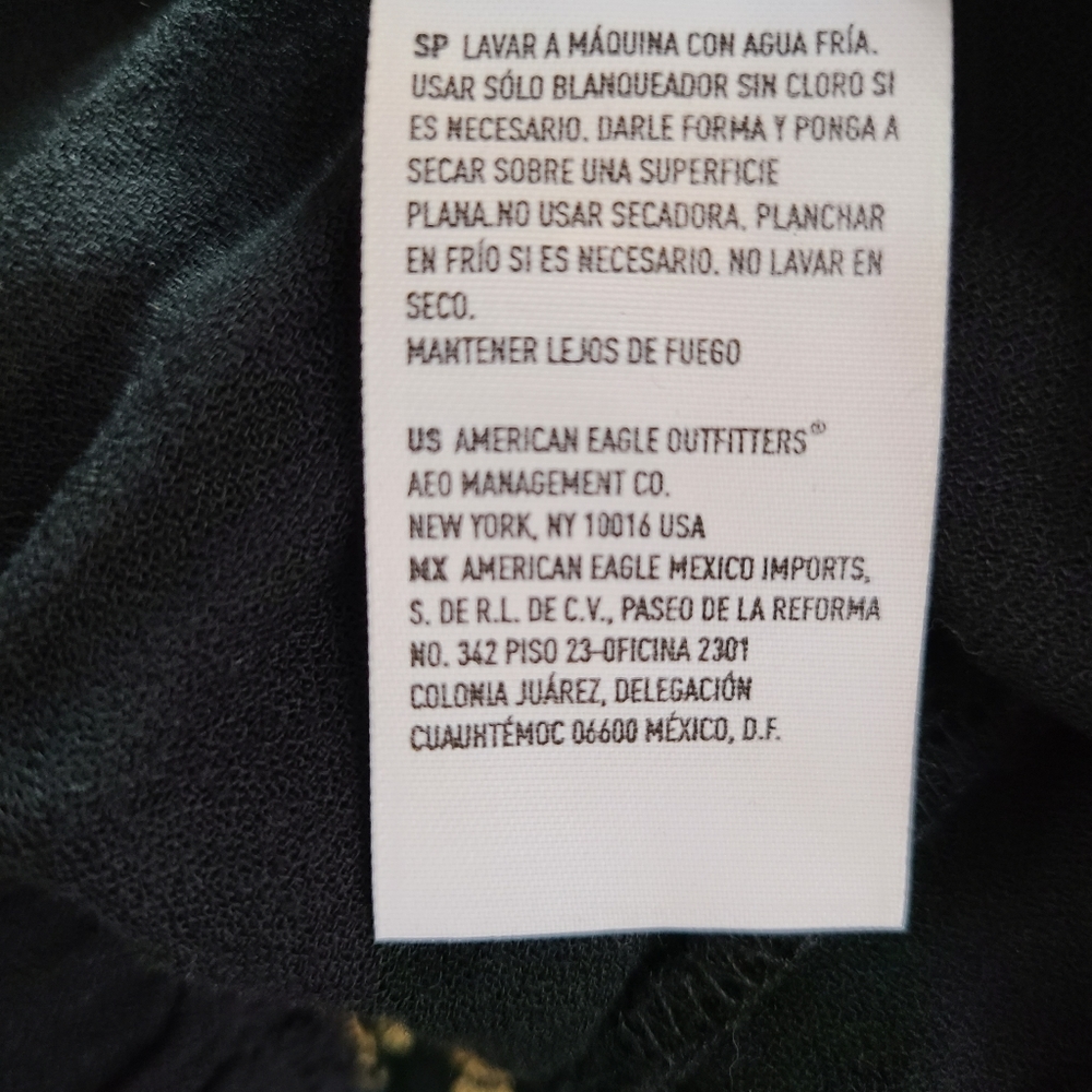American Eagle Outfitters Size Small Black Embroidered Waist Ruffled Mini Dress - Picture 11 of 12